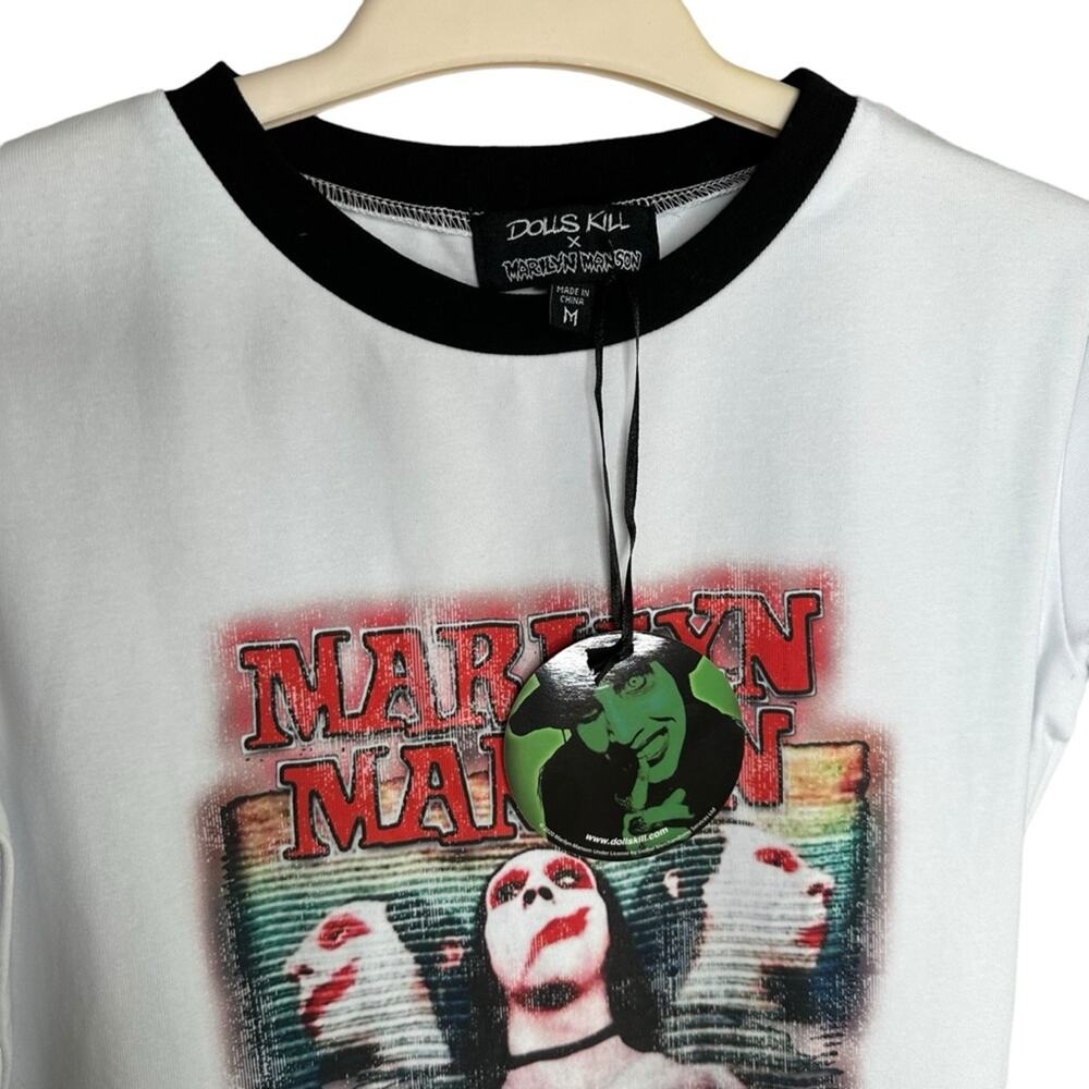 Dolls Kill x Marilyn Manson Crop Tee Unreleased - Picture 3 of 4